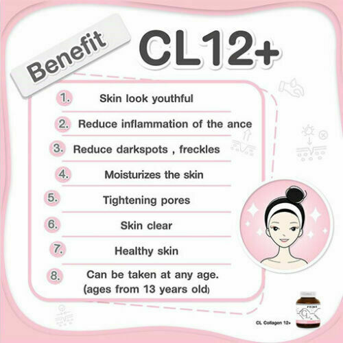 Prime CL Collagen Tri-Peptide 12+ L-Glutathione Reduce Acne Freckles Aura Skin 4