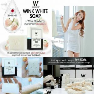 Wink White Gluta Pure Soap Facial Body Whitening Skin Anti-Aging 3